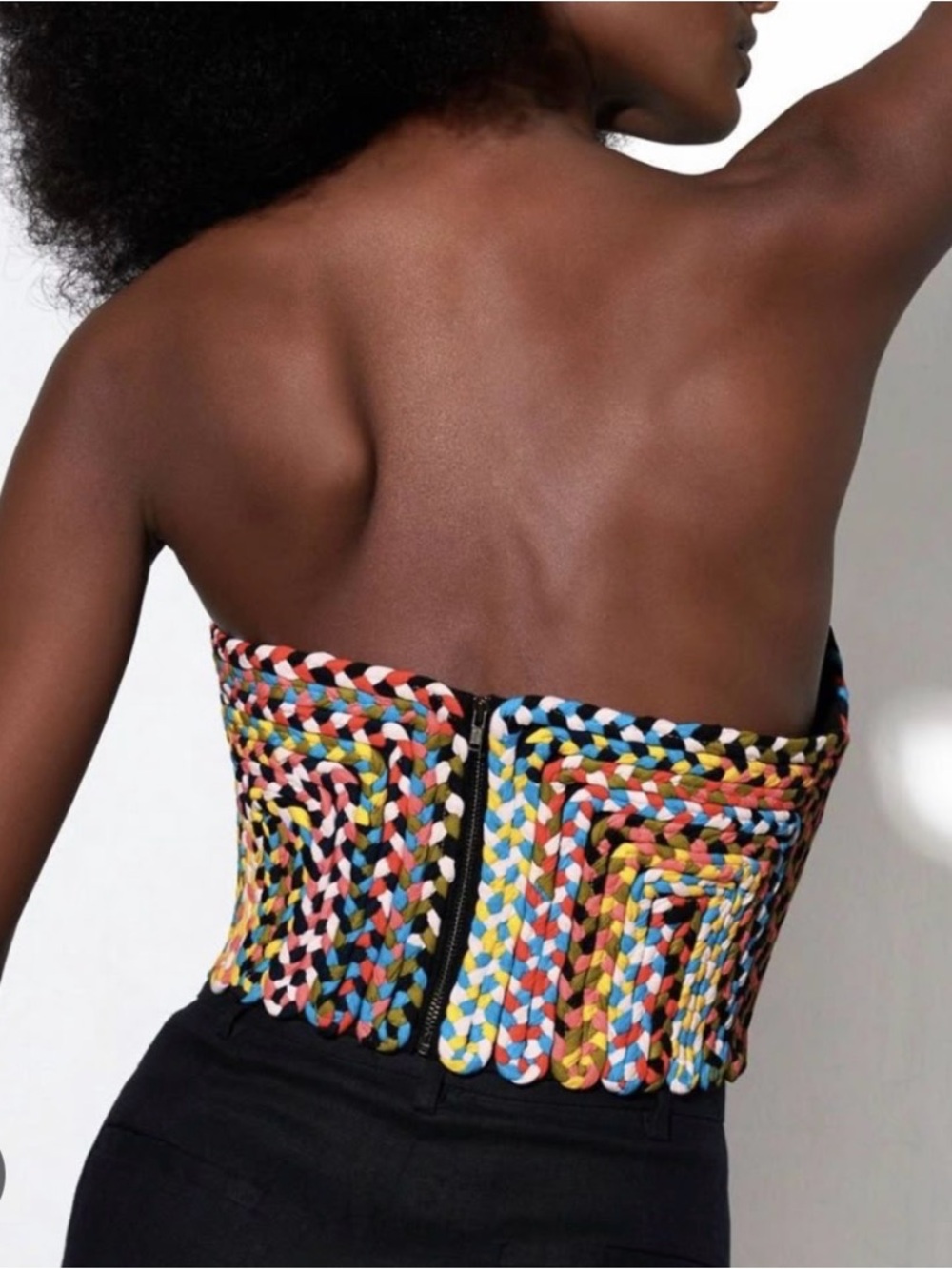 Mara Hoffman Julie Multicolor Braided Bustier Top – Size 6 - Picture 2 of 8